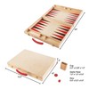 Toy Time Complete Set Wood Backgammon Board Game with Portable Handle, Full Game Accessories |Adults and Kids 765481XRV
